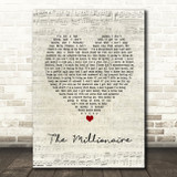 Dr. Hook The Millionaire Script Heart Song Lyric Print