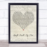 Ed Sheeran Best Part Of Me Script Heart Song Lyric Print