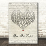 Gert Frobe & Anna Quayle Chu-Chi Face Script Heart Song Lyric Print