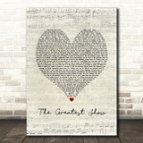 Hugh Jackman The Greatest Show Script Heart Song Lyric Print
