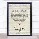 Jack Johnson Angel Script Heart Song Lyric Print