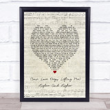 Jackie Wilson Your Love Keeps Lifting Me Higher And Higher Script Heart Lyric Print