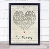 Linkin Park In Pieces Script Heart Song Lyric Print