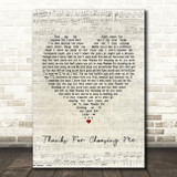 Lucy Spraggan Thanks For Choosing Me Script Heart Song Lyric Print