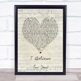 Michael Buble I Believe In You Script Heart Song Lyric Print