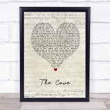 Mumford & Sons The Cave Script Heart Song Lyric Print