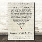 Newton Faulkner Dream Catch Me Script Heart Song Lyric Print
