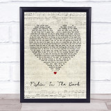 Nitty Gritty Dirt Band Fishin' In The Dark Script Heart Song Lyric Print