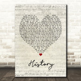 Olly Murs History Script Heart Song Lyric Print