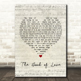 Peter Gabriel The Book of Love Script Heart Song Lyric Print