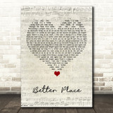 Rachel Platten Better Place Script Heart Song Lyric Print