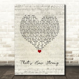 Richard Ashcroft That's How Strong Script Heart Song Lyric Print