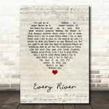 Runrig Every River Script Heart Song Lyric Print