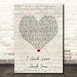 The Avett Brothers I And Love And You Script Heart Song Lyric Print