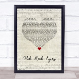The Beautiful South Old Red Eyes Script Heart Song Lyric Print
