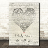 Volbeat I Only Wanna Be With You Script Heart Song Lyric Print