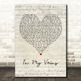 Andrew Belle In My Veins Script Heart Song Lyric Quote Print