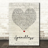 Dan + Shay Speechless Script Heart Song Lyric Quote Print