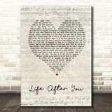Daughtry Life After You Script Heart Song Lyric Quote Print