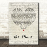 David Gray Be Mine Script Heart Song Lyric Quote Print