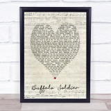 Buffalo Soldier Bob Marley Script Heart Quote Song Lyric Print