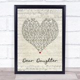 Halestorm Dear Daughter Script Heart Song Lyric Quote Print