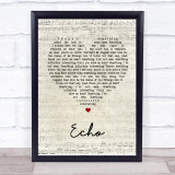 Incubus Echo Script Heart Song Lyric Quote Print