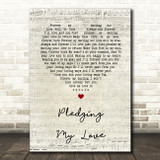 Marvin Gaye & Diana Ross Pledging My Love Script Heart Song Lyric Quote Print