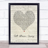Ocean Colour Scene Get Blown Away Script Heart Song Lyric Quote Print