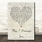 Ronan Keating This I Promise You Script Heart Song Lyric Quote Print