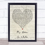 Staind It's Been A While Script Heart Song Lyric Quote Print