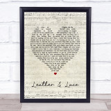 Stevie Nicks Leather And Lace Script Heart Song Lyric Quote Print