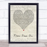 The Greatest Showman From Now On Script Heart Song Lyric Quote Print