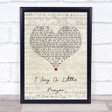 Aretha Franklin I Say A Little Prayer Script Heart Song Lyric Print