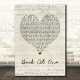 Brian McKnight Back At One Script Heart Song Lyric Print