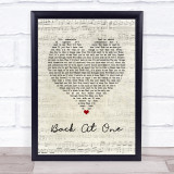 Brian McKnight Back At One Script Heart Song Lyric Print