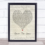 Daughtry Gone Too Soon Script Heart Song Lyric Print