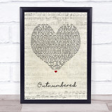 Dermot Kennedy Outnumbered Script Heart Song Lyric Print