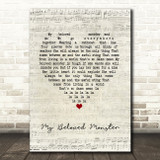 Eels My Beloved Monster Script Heart Song Lyric Print