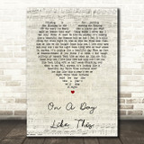 Elbow On A Day Like This Script Heart Song Lyric Print