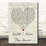 Foster and Allen Could I Have This Dance Script Heart Song Lyric Print