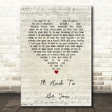 Frank Sinatra It had to be you Script Heart Song Lyric Print