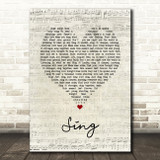 Gary Barlow & The Commonwealth Band Sing Script Heart Song Lyric Print