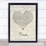 George Strait TRUE Script Heart Song Lyric Print