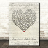 Van Morrison Someone Like You Script Heart Song Lyric Quote Print