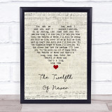 JOHNNY MATHIS The Twelfth Of Never Script Heart Song Lyric Print