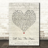 Kina Get You The Moon Script Heart Song Lyric Print