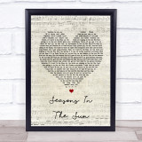 Westlife Seasons In The Sun Script Heart Song Lyric Quote Print