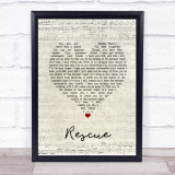 Lauren Daigle Rescue Script Heart Song Lyric Print