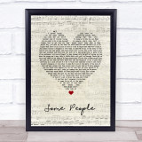 LeAnn Rimes Some People Script Heart Song Lyric Print